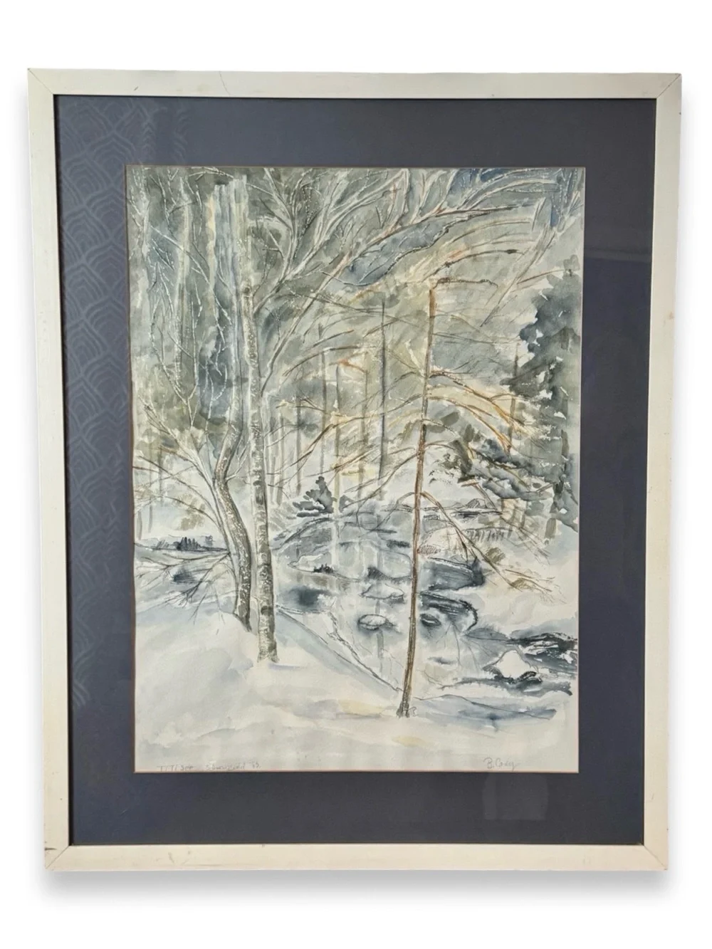 Vintage 1985 Original Watercolor B. Cady Black Forest Germany Framed Art